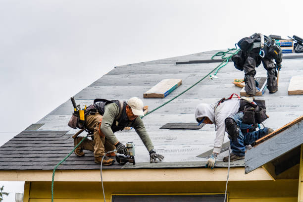 Professional Gutter Installation technician working in Woodbridge, CA